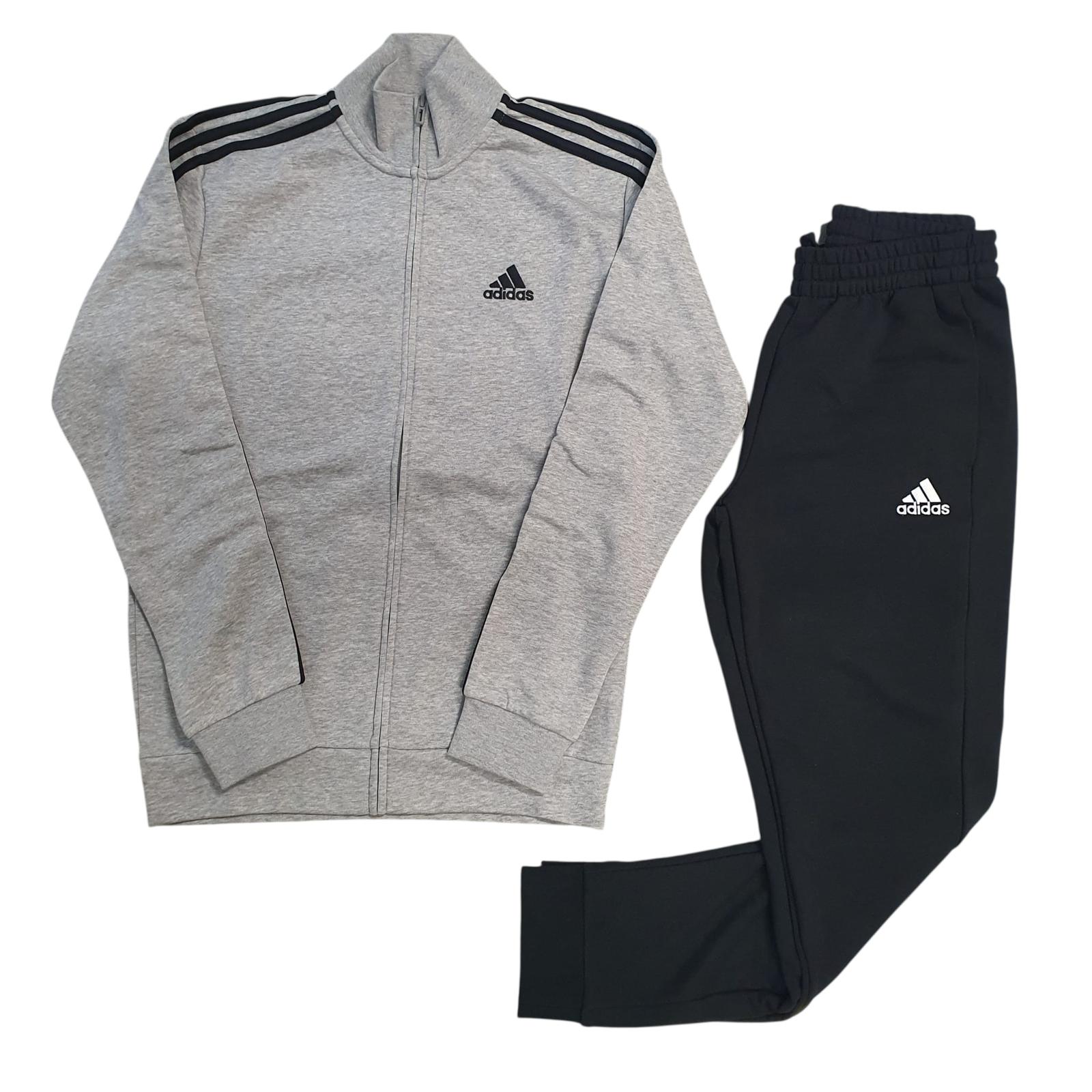 Tuta Uomo Adidas Cotone Estivo Basic-3-Stripes French Terry