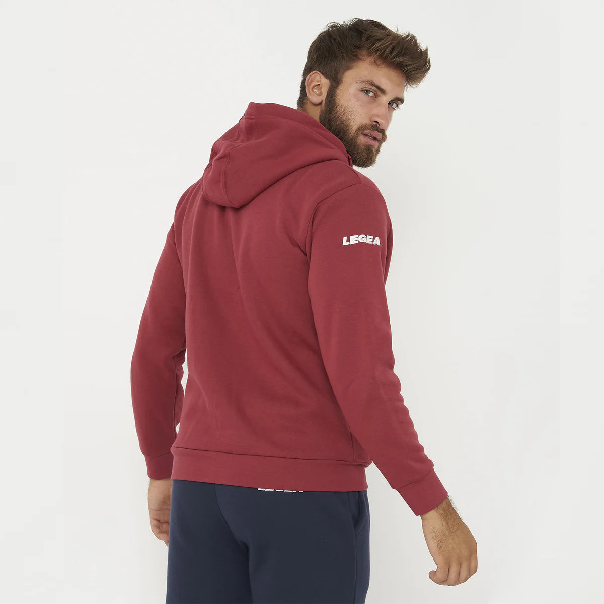 Felpa Uomo Con Cappuccio Cotone Felpato Invernale e Zip Legea Sarajevo