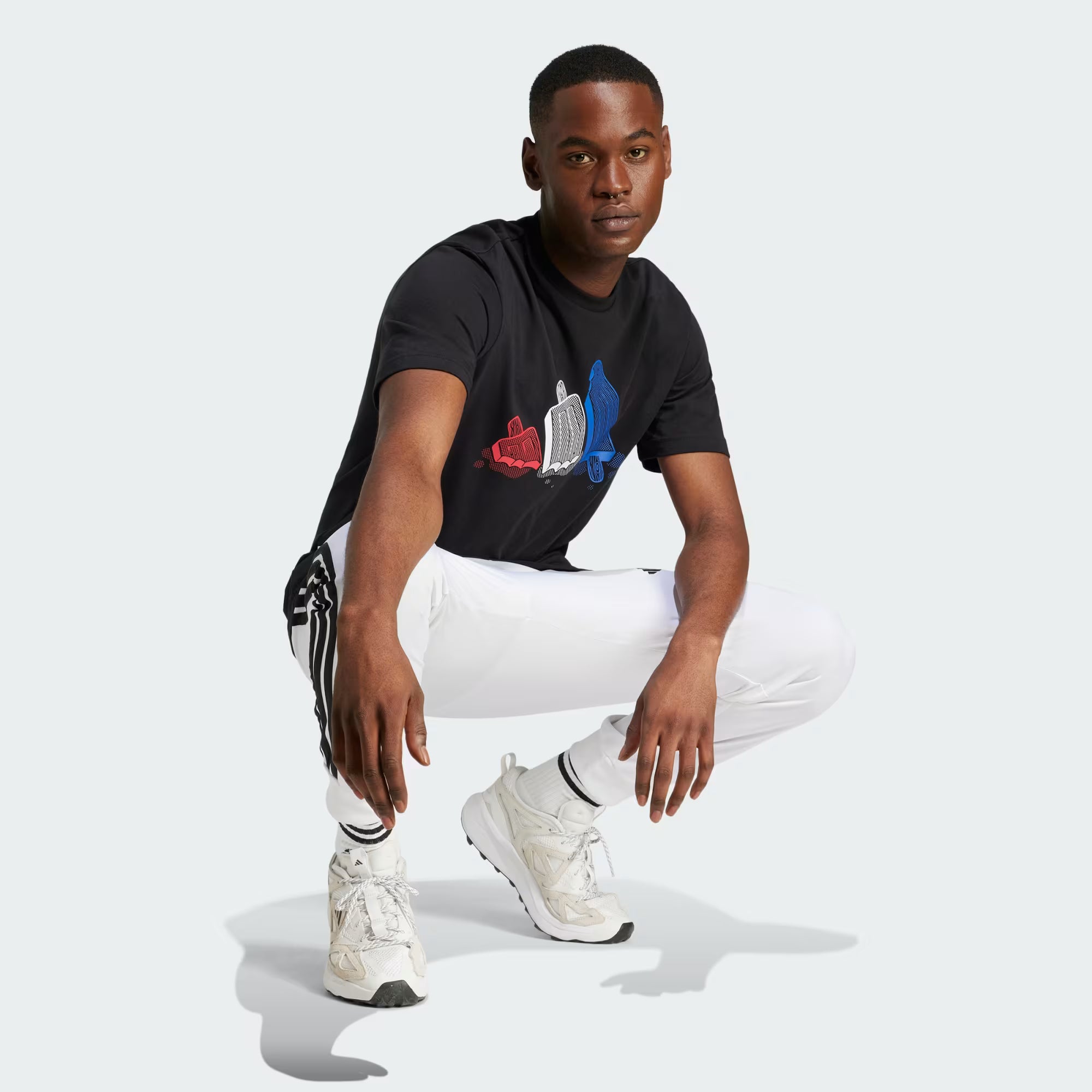 T-Shirt Uomo Adidas Cotone Lounge Ice Graphic