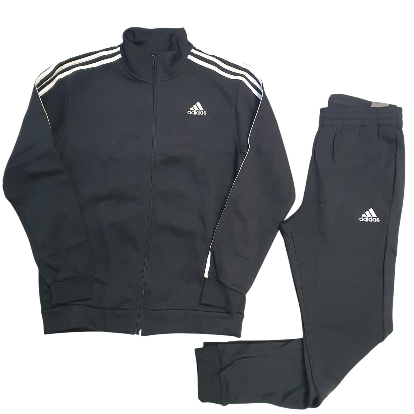 Tuta Uomo Adidas Cotone Felpato 3- Stripes Fleece